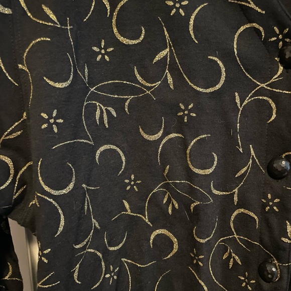 💛Northern Spirit Vintage Gold and Black Sweater. Cotton. Size L. - Picture 3 of 4